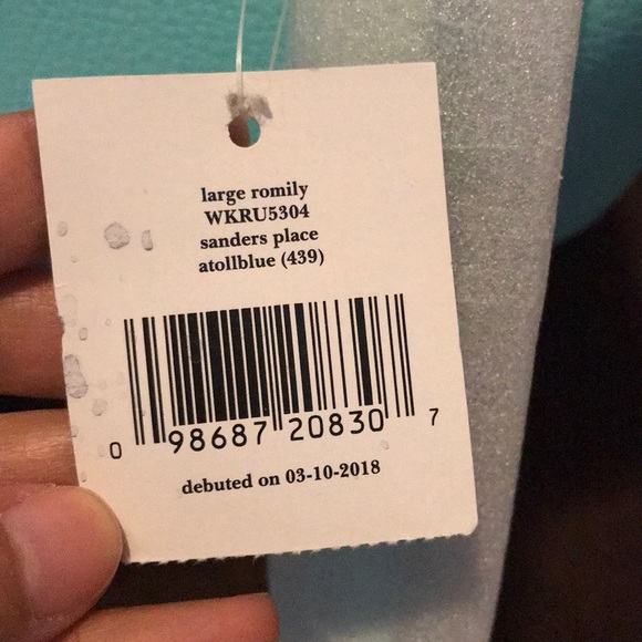 New Kate Spade Atoll Blue purse - Picture 6 of 7